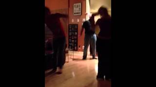 Dad video bombs kids doing harlem shake- home style