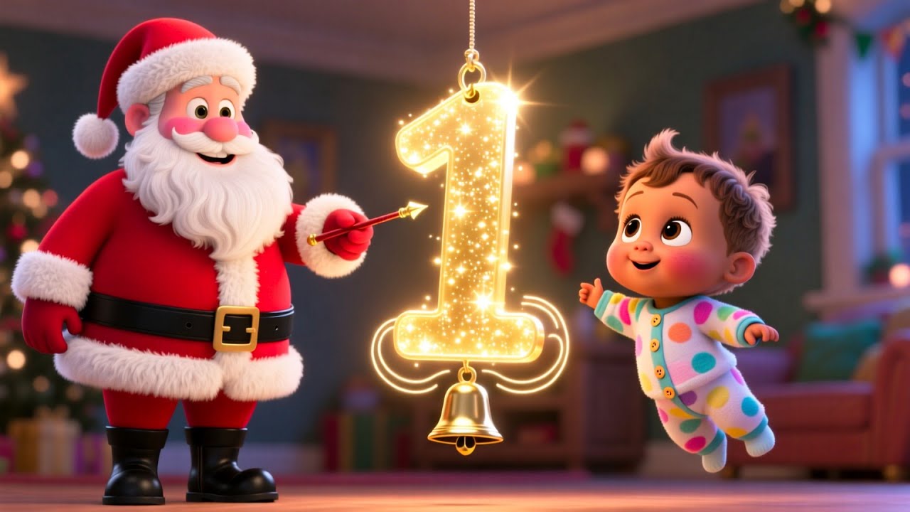 Santa Magic Learning 123 🎅🔢✨ | Christmas Counting Song for Kids | Playful Nursery Rhyme