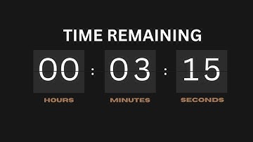 3 Minute 15 Second Countdown Timer