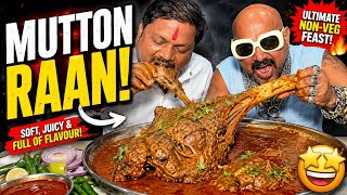 Mutton Raan Eating!