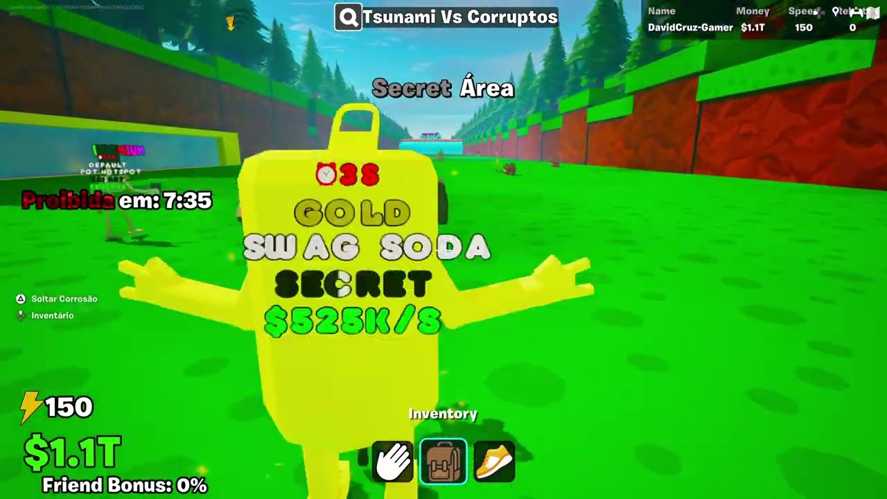 Peguei o Brainrot proibido no Tsunami de Brainrot no fortnite