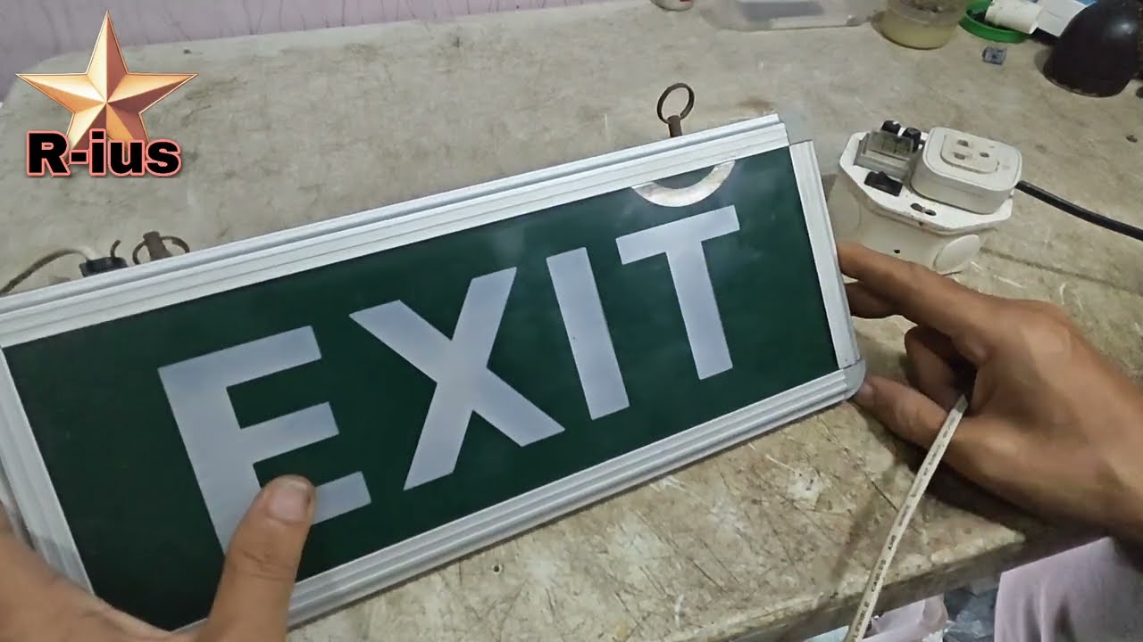 Fire Exit signage no power, how to repair. Paano ayusin ang Fire Exit singage na ayaw gumana.