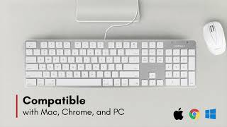 104 key Aluminum Ultra Slim USB Wired Keyboard for Mac (SLIMKEYPROA)
