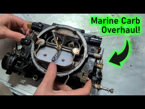 Weber/Edelbrock Marine 4BBL Carb Rebuild on a Mercruiser 5.7L Boat -- Runs Smooth Again!