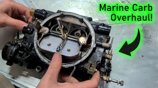 Marine 4BBL Carb Rebuild on a Mercruiser 5 7L Boat -