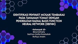 Penerapan Radial Basis Function Neural Network (RBFNN) dengan MATLAB
