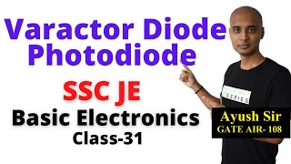 Varactor Diode, Photodiode, Applications in Hindi, Basic Electronics SSC JE Class- 31