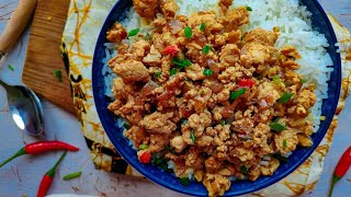 Easy Chicken Mince Stir fry Recipe Video screenshot 3