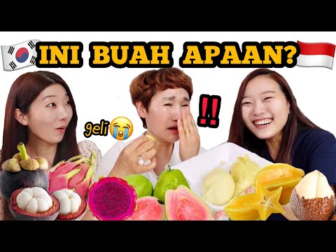 GELI😂TANTE KOREA COBAIN BUAH INDONESIA!🤣 인니 과일 먹방! @Dleeyejin