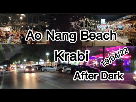 Krabi Ao Nang Beach After Dark