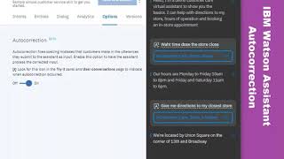 Correcting User Input with IBM Watson Assistant