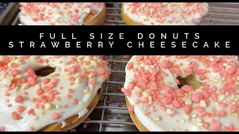 How to make Herbalife Protein Donuts | FULL SIZE Strawberry Cheesecake Donuts