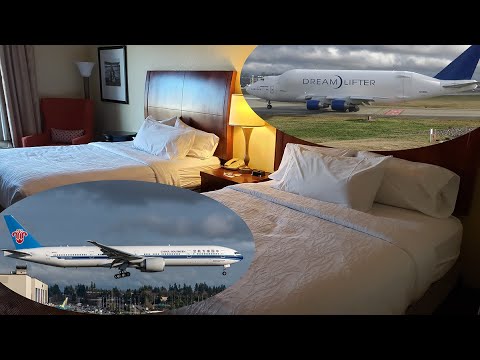 Runway View Room Everett Hilton Garden Inn Paine Field Youtube