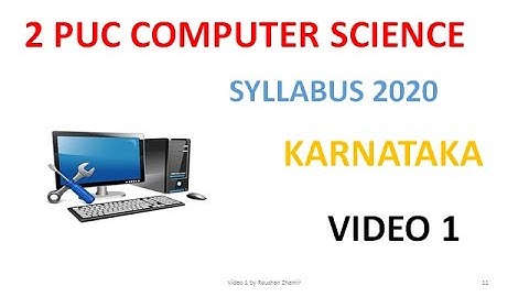 Video 1 - II PUC Computer Science Syllabus [UPDATED 2020 ]