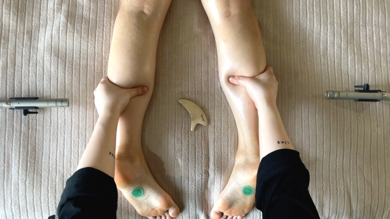 [Massage ASMR] 종아리 마사지, leg massage asmr, korean spa massage, Gua Sha massage