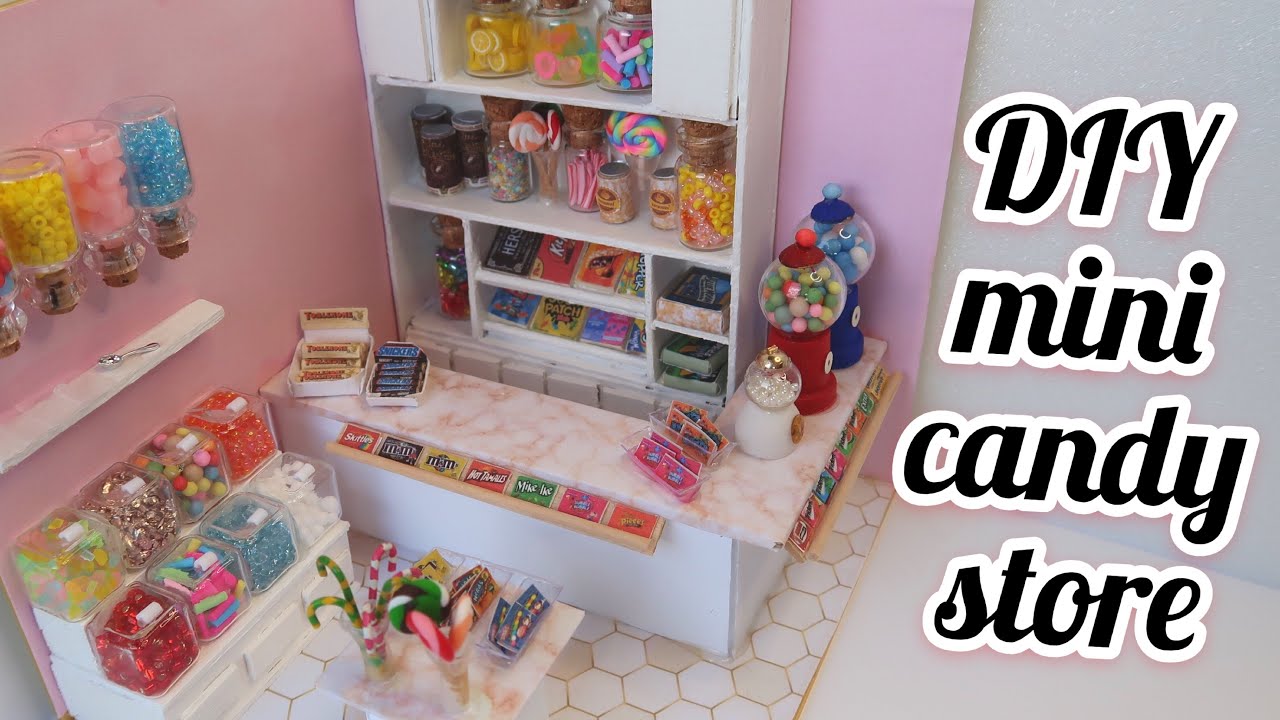 DIY miniature candy store Speed build from scratch YouTube