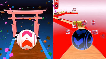 🧿🔴Sky Rolling Ball 3D Vs Reversed Gameplay SpeedRun Max Level 304