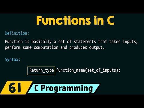 Introduction to Functions in C