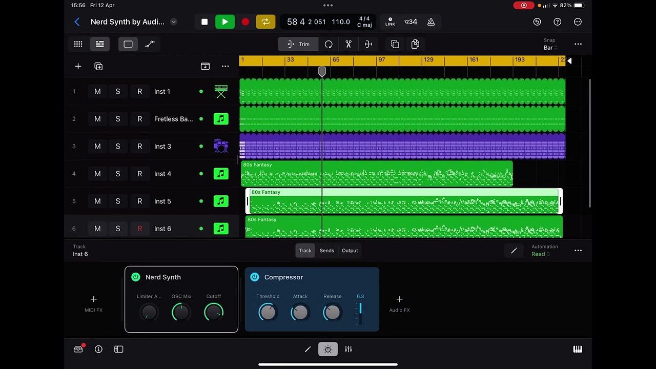 Nerd Synth by Audio Kit Pro first look with Logic Pro for iPad.