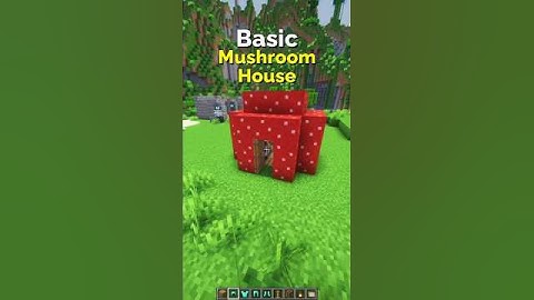 How to Make a Basic Mushroom House in Minecraft – Easy Build | CupSapling#minecraft #shorts #easy