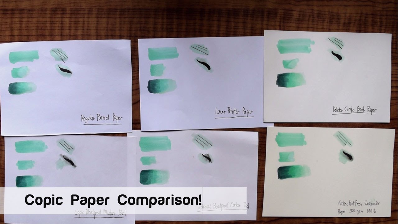 Copic Marker Paper Comparison 