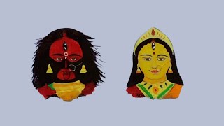 Mahalaya Special Drawing 🙏🏻❤️| Ma Durga Drawing | Ma Kali Drawing | RK Aadil Style | #shorts #art