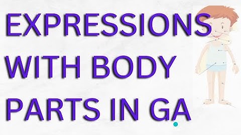USING THE NAMES OF PARTS OF THE HUMAN BODY IN GA TO MAKE MEANINGFUL EXPRESSIONS