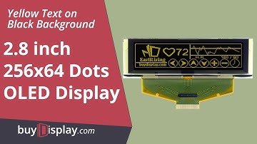 Yellow 2.8 inch OLED Display 256x64 Graphic Module SSD1322 Controller