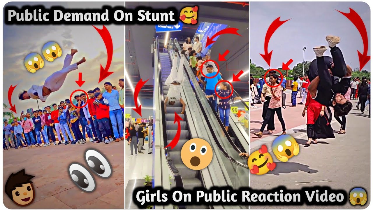 Amazing Flips In Public Reaction | Insane Flips In Public Reaction | Cute Girls Reaction Flips Video