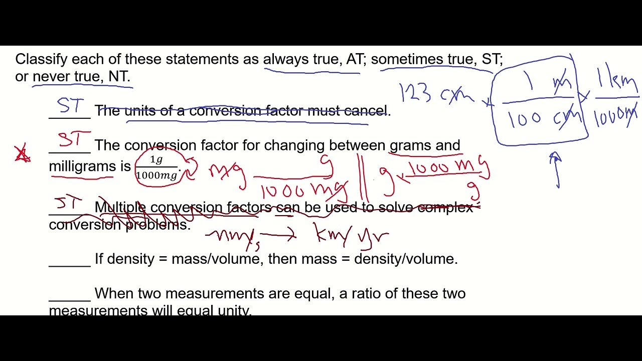 True and False - Conversion Problems - YouTube