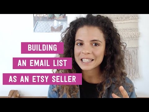Building an email list on Etsy