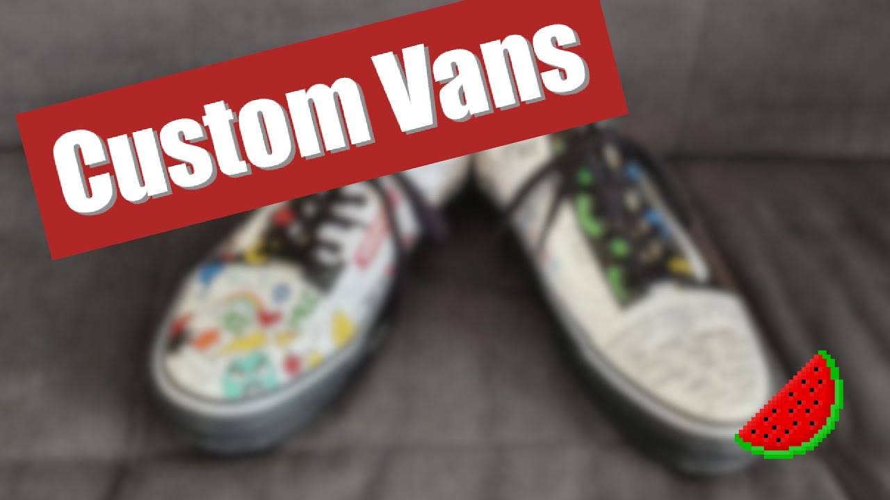 I painted my shoes | Custom Vans - YouTube