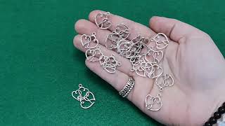 Antique Silver Tibetan Zinc Heart Charms 20mm Pack Of 20 ZX14940