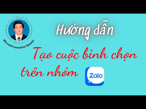 Video Hướng dẫn tạo cuộc bình chọn trên nhóm Zalo | Lâm... - youtube