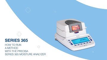 How to Run a Method with the Precisa 365 Moisture Analyzer