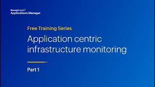 Application-centric Infrastructure Monitoring | Applications Manager Free Training 2024 Season 1