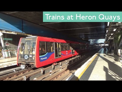 DLR Trains At Heron Quays