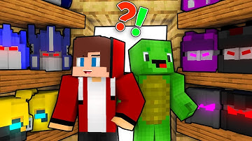 JJ and Mikey Found the Transformers Helmets  - Optimus Prime  - Maizen Minecraft Animation