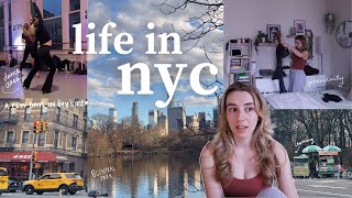nyc vlog: a beautiful day in the city, dance class, grocery haul, chat with me & a few average days