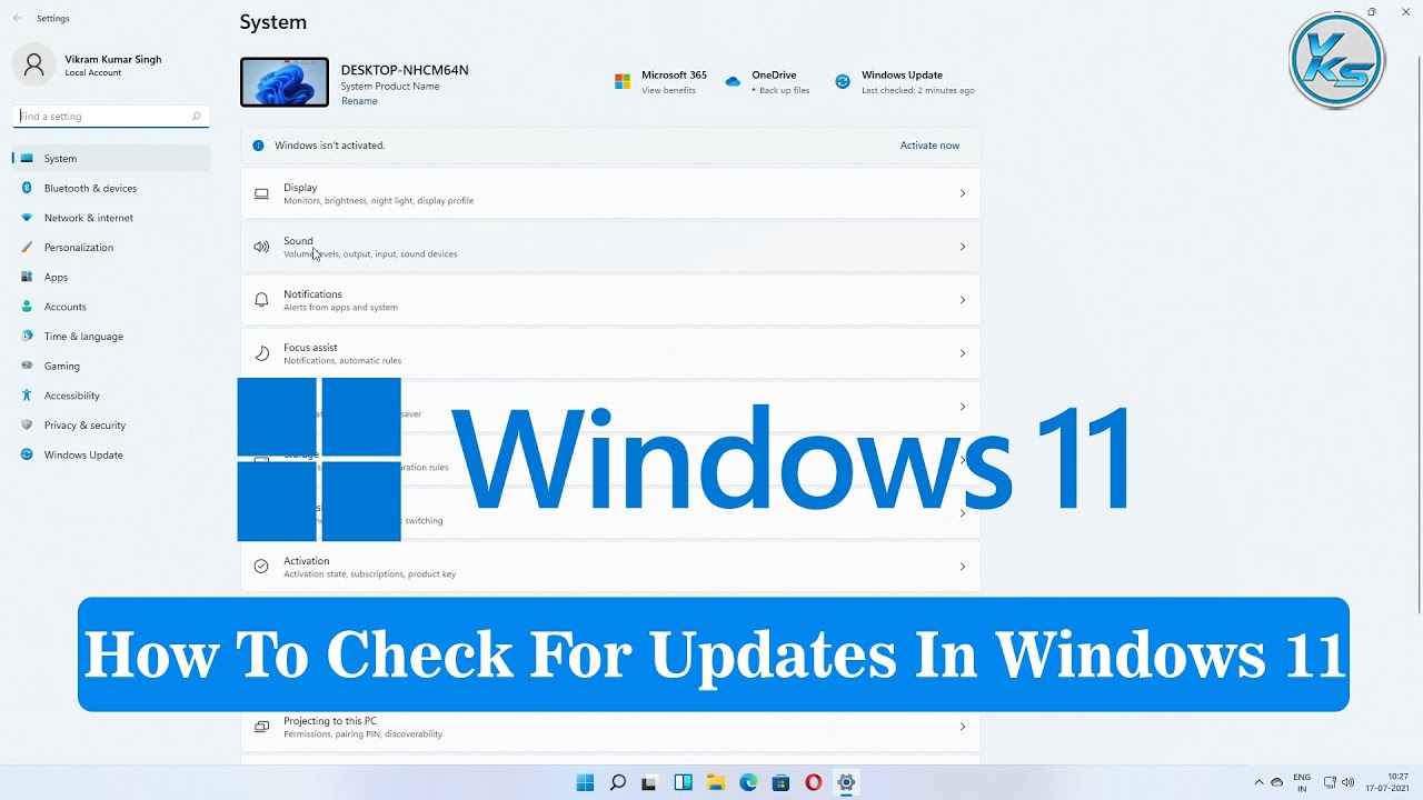 How To Check For Updates In Windows 11 | windows 11 me update kaise ...