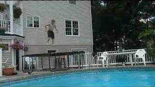 Trampoline into pool edit