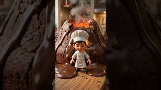 “Tiny chef created a monster dessert!”