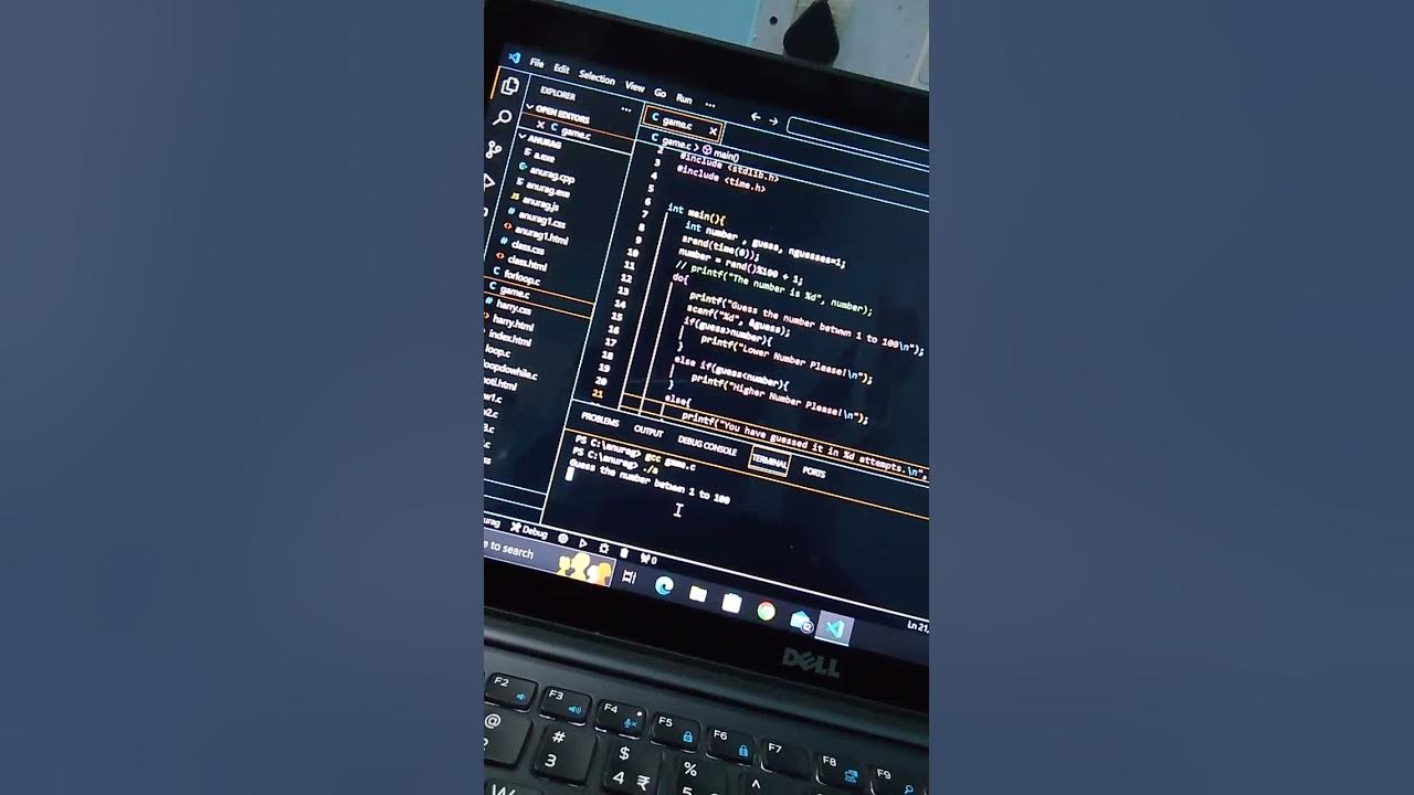 Thank you codewithharry for helping me creating a game in c language 