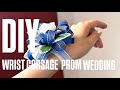 DIY Wrist Corsage | Navy Blue