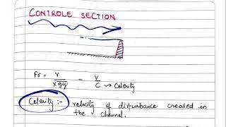 Open channel flow-27 | celerity and control section | shubham sarathe