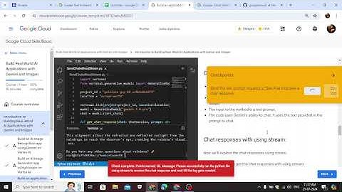 Build an application to send Chat Prompts using the Gemini model