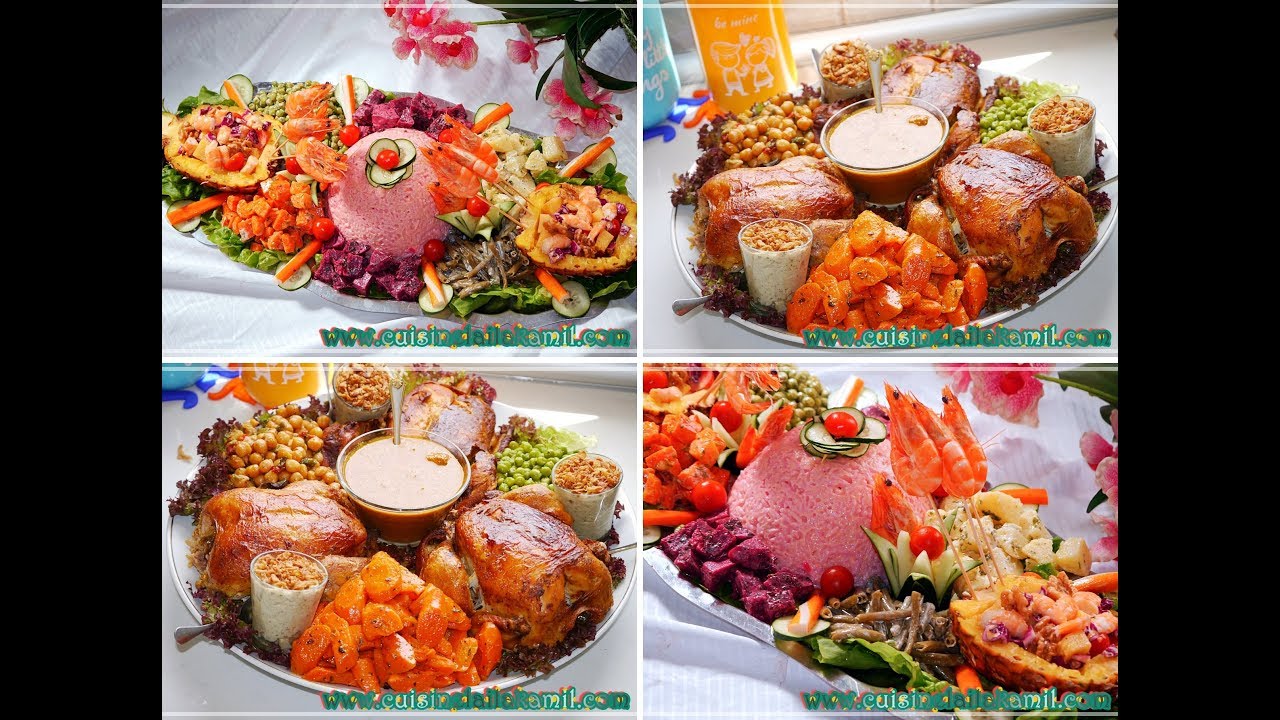 دجاج مشوي بخلطة روعة وشلاضة متكاملة واربع مقبلات حضري بيهم عراضة متولة (الجزء الاول)