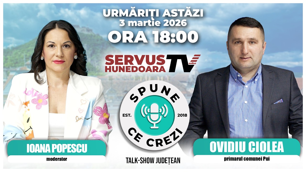SPUNE CE CREZI - invitat: Ovidiu Ciolea, primarul comunei Pui