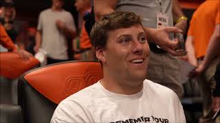 Oklahoma State fullback Jake Schultz on fouth-quarter touchdown off flea-flicker play vs Arkansas