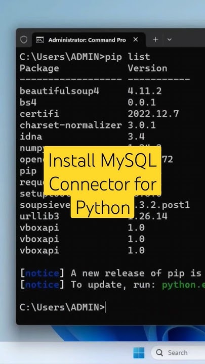 Install MySQL Connector for python #shortsfeed #viralvideo # ...
